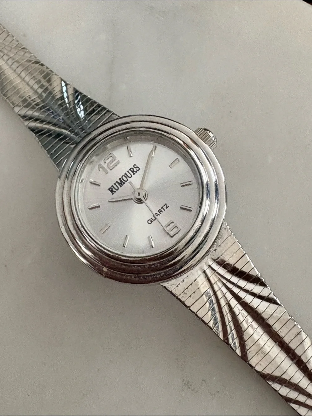 Rumours Silver-Tone Women's Bracelet Watch Needs Battery